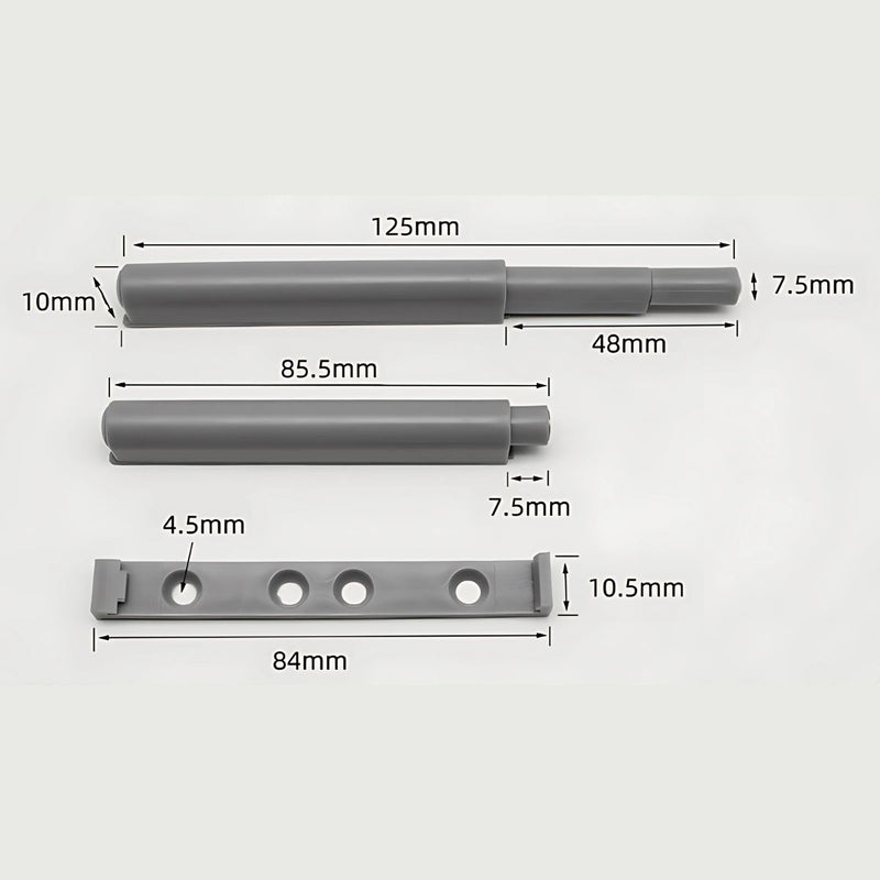 Amortiguador De Puertas Con Imán. Color Gris. Tope De Cierre Suave Y Silencioso. Ideal Para Gabinetes. Rebounder.