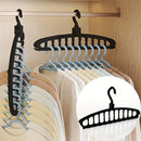 Gancho ropa ahorra espacio para closet. Percha organizadora de ropa para armario. (Unidad) Color negro. Ideal para Camisas, Pantalones y Faldas.