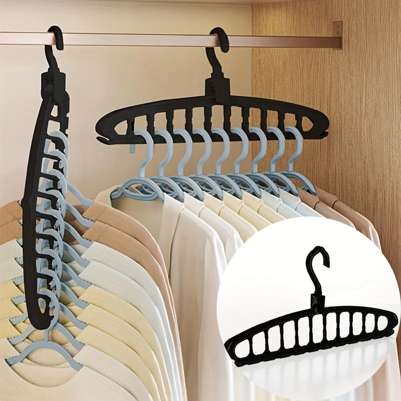 Gancho ropa ahorra espacio para closet. Percha organizadora de ropa para armario. (Unidad) Color negro. Ideal para Camisas, Pantalones y Faldas.