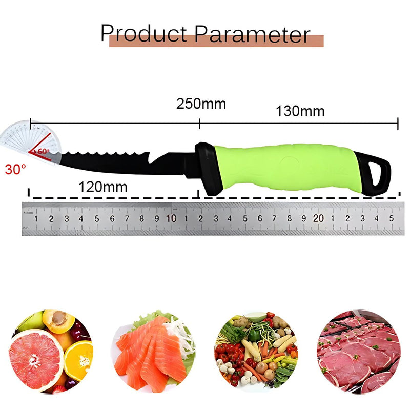 Cuchillo Filetero de Pesca 25cm. Acero Inoxidable, Hoja Dentada y Mango Ergonómico. Pescado