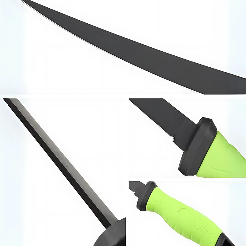 Cuchillo Filetero de Pesca 33.5 cm. Acero Inoxidable, Hoja Dentada y Mango Ergonómico. Pescado