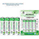 Baterías  Recargables AAA Con Carga USB-C, 1.2V 800mWh. Con 1200 Ciclos De Vida. (Pack de 4 unidades)