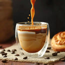 Vasos tazas de Vidrio con Doble Pared 250 ml (8.5 oz). Para Café, Té y Bebidas Frías o Calientes. (Set de 2 piezas)