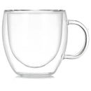 Taza De Vidrio Con Doble Pared Borosilicato. 5Oz (150Ml) Vaso Con Asa Ideal Para Bebidas Calientes. (Unidad)