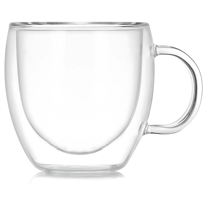 Taza De Vidrio Con Doble Pared Borosilicato. 5Oz (150Ml) Vaso Con Asa Ideal Para Bebidas Calientes. (Unidad)