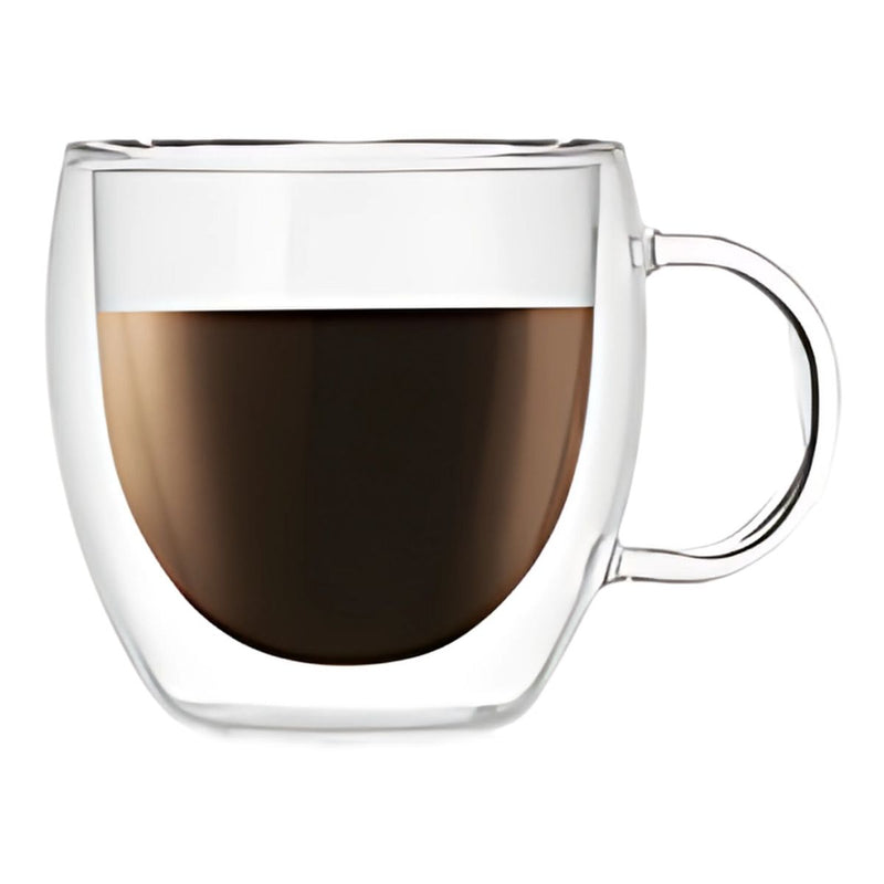 Taza De Vidrio Con Doble Pared Borosilicato. 5Oz (150Ml) Vaso Con Asa Ideal Para Bebidas Calientes. (Unidad)