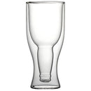 Vaso de Cerveza de vidrio Doble Pared 350 ml con Efecto Flotante y Aislamiento Térmico. (Unidad) Vidrio Borosilicato.