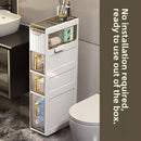 Organizador Vertical Estrecho de 4 Niveles. Mueble con cajones para almacenamiento. Ideal para Baños, lavanderia y Pasillos Estrechos. Estante gabinete anaquel