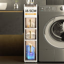 Organizador Vertical Estrecho de 4 Niveles. Mueble con cajones para almacenamiento. Ideal para Baños, lavanderia y Pasillos Estrechos. Estante gabinete anaquel