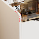 Vanity maquillador con Espejo LED. Tocador Mesa de Maquillaje con taburete. Cómoda con cajones. Color blanco.