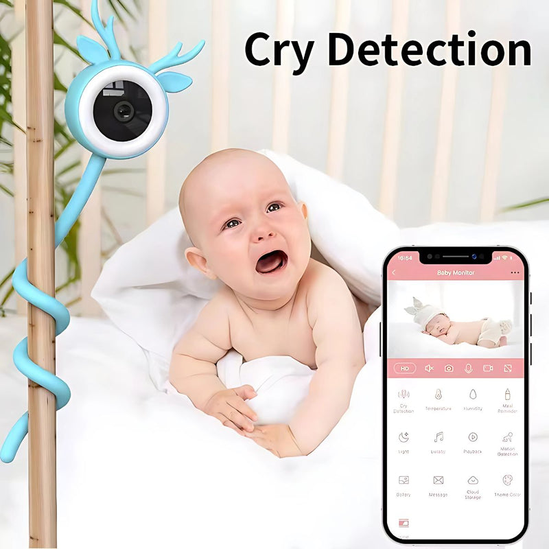 Monitor de Bebé con Cámara Wi-Fi, Visión Nocturna y Detección de Llanto. Cámara para Bebé con Audio Bidireccional.
