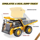 Camión Volquete A control remoto con Volcado Realista y Luces. Juguete de Construcción para Niños.