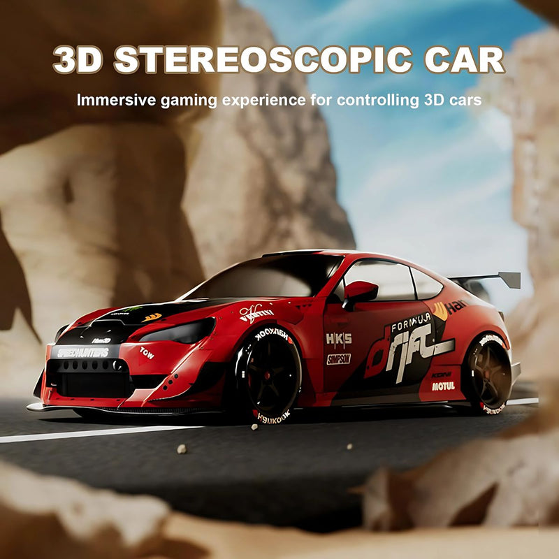 Juguete para niños. Mini Consola de Carreras Portátil con Volante y Carga USB.