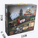 Juguete Eléctrico de Tren con Pista a Control Remoto. Locomotora con Luces y Humo.