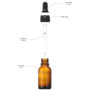 Botellas Goteros de Vidrio Ámbar. Frascos ideales para aceites y sueros. (Unidad)