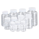 Frascos Botellas Plásticas Transparentes con Tapa Rosca Blanca. Envases Multiusos Portatiles. (Unidad)