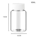 Frasco Botella Plástica Transparente 80 ml con Tapa Rosca Blanca. Envase Multiuso Portátil. (Unidad)
