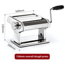 Máquina Manual para Hacer Pasta Fresca. Rodillo de 150 mm, 9 Niveles de Grosor y Cortador de Fideos. Spaguetti ravioli