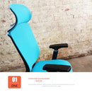 Silla de Oficina Ergonómica. Silla Gamer Giratoria. Color turquesa. Silla Ejecutiva De Escritorio Con Soporte Lumbar.