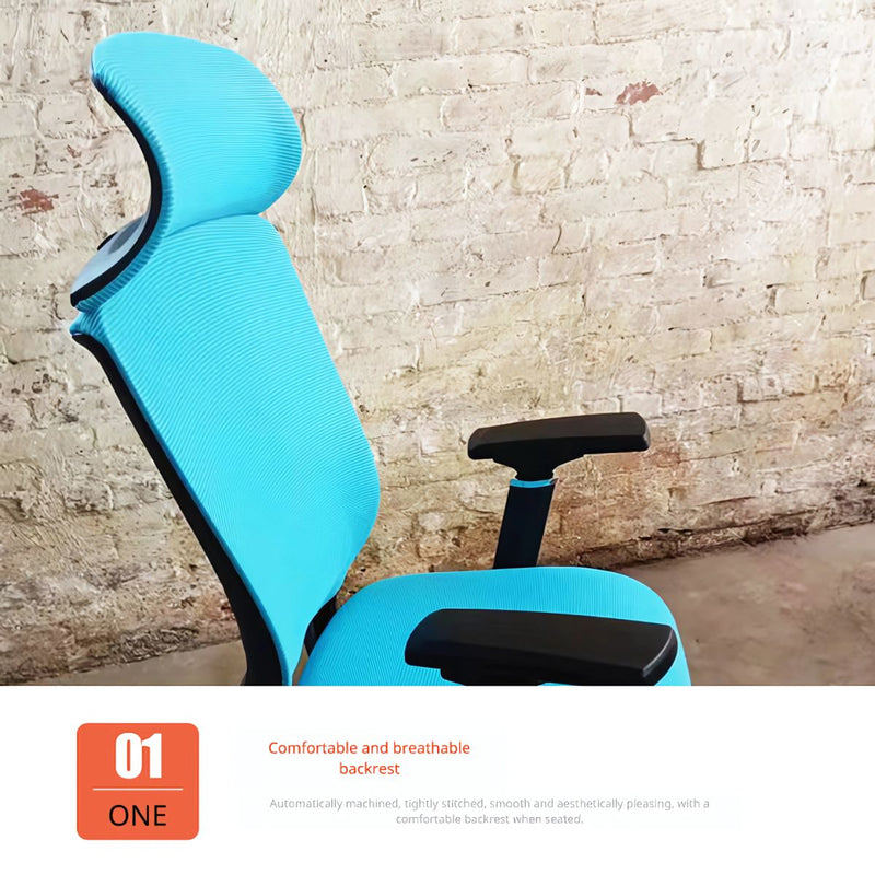 Silla de Oficina Ergonómica. Silla Gamer Giratoria. Color turquesa. Silla Ejecutiva De Escritorio Con Soporte Lumbar.