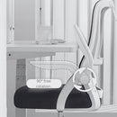 Silla de Oficina Ergonómica. Respaldar Reclinable 125°. Silla ejecutiva de escritorio con Soporte Lumbar Ajustable. Color celeste y Negro.