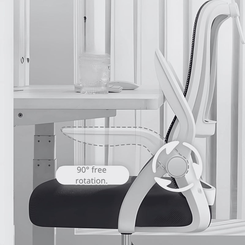 Silla de Oficina Ergonómica. Respaldar Reclinable 125°. Silla ejecutiva de escritorio con Soporte Lumbar Ajustable. Color celeste y Negro.