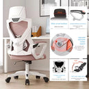 Silla Oficina Ergonómica. Respaldar Reclinable 150°. Silla ejecutiva de escritorio con Soporte Lumbar Ajustable. Color rosado.