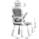 Silla de escritorio de 4 patas, Asiento reclinable ergonómico, cómoda silla de computadora, color blanco y rosado para escritorio.