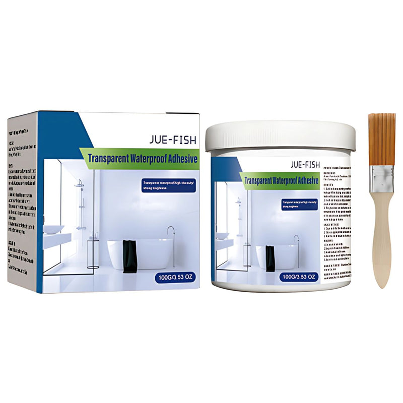 Adhesivo Sellador Impermeable Transparente con Pincel 100g. Alta Resistencia para Reparaciones y Sellado.