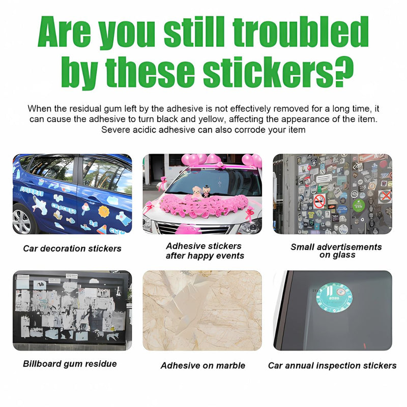Removedor De Stickers Adhesivos Pegatinas Tapes 100ml. Incluye espátula.