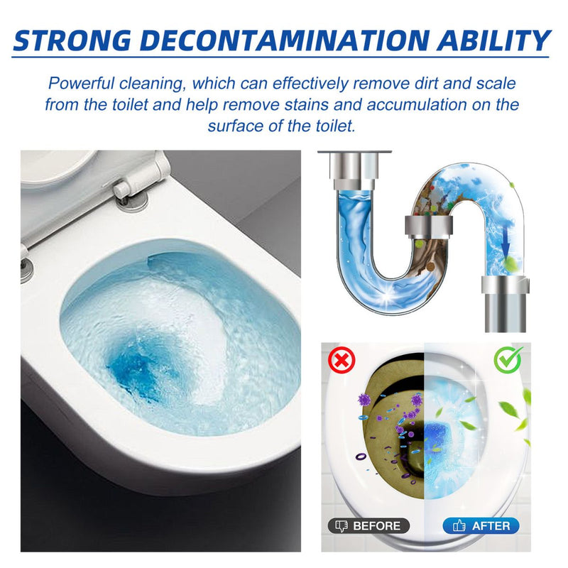 Pastillas Efervescentes para Inodoro. Limpieza y desinfección de sanitario. Pack de 12 pastillas. Sanitizador,