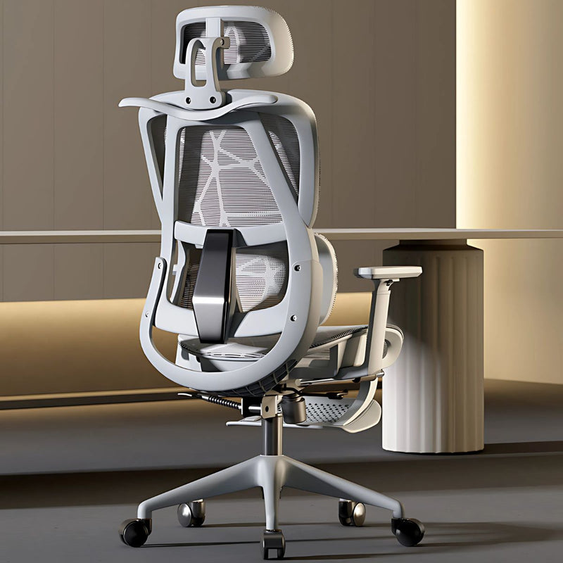 Silla de Oficina Ergonomica y Gaming  con Soporte 3D y Reclinación. Cómoda silla de computadora, Color gris para escritorio.