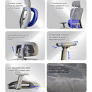 Silla de Oficina Ergonomica y Gaming  con Soporte 3D y Reclinación. Cómoda silla de computadora, Color gris para escritorio.