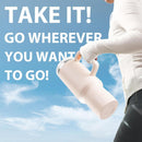 Botella de agua termo de 40oz. Vaso térmico de acero inoxidable. Color rosado claro.