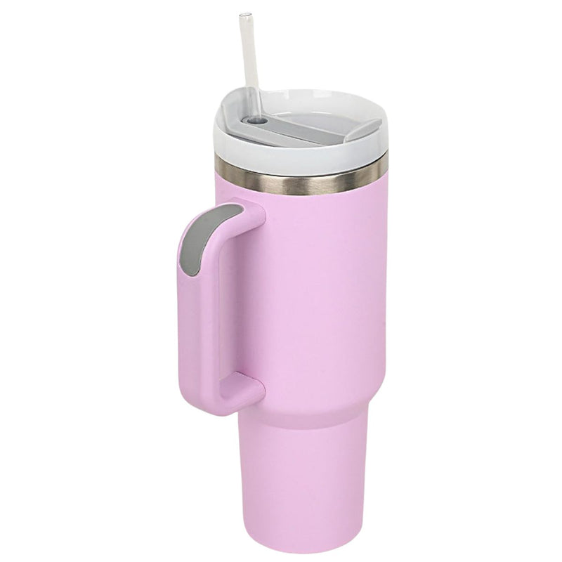 Botella de agua termo de 40oz. Vaso térmico de acero inoxidable. Color morado claro.