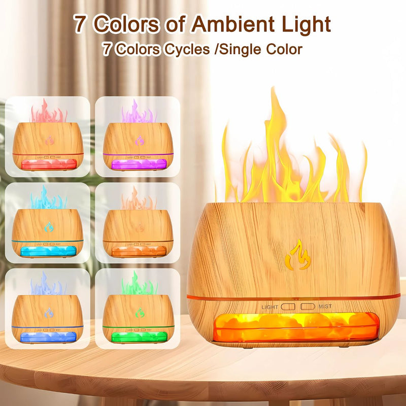 Difusor Aromas de Aceites Esenciales con Lámpara de Sal Himalaya.  Humidificador Aromático.