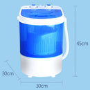 Lavadora Portátil 2kg 110V. Compacta y Eficiente para Espacios Pequeños. Mini Lavado Semiautomático.