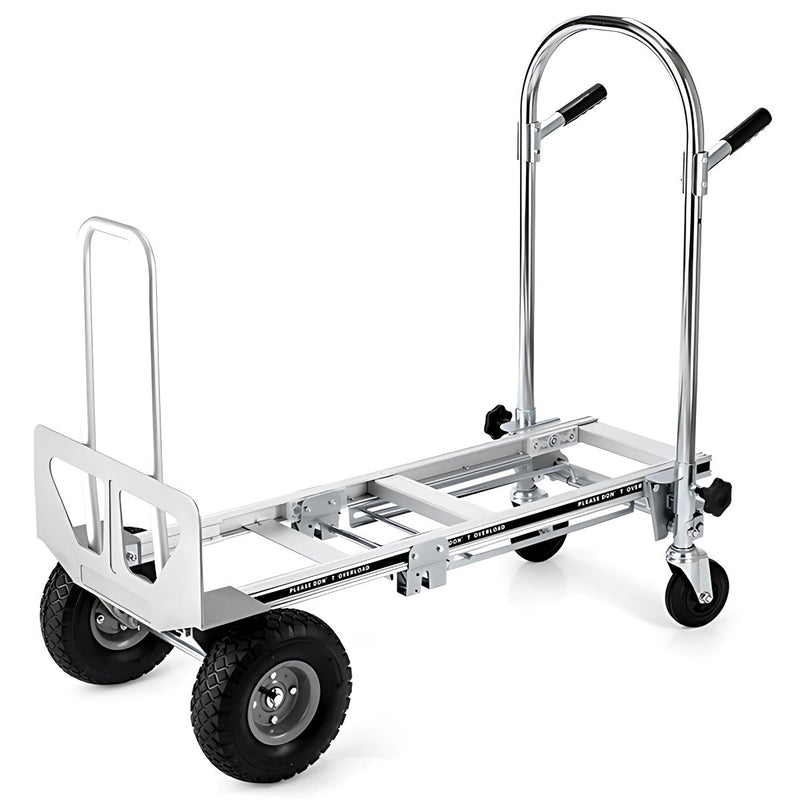 Carretilla de Carga Plegable 3 en 1 – Vertical, Plataforma y Carro Inclinado. Trolley con ruedas convertible. Carretón.