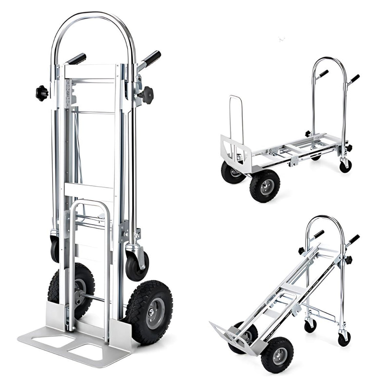 Carretilla de Carga Plegable 3 en 1 – Vertical, Plataforma y Carro Inclinado. Trolley con ruedas convertible. Carretón.