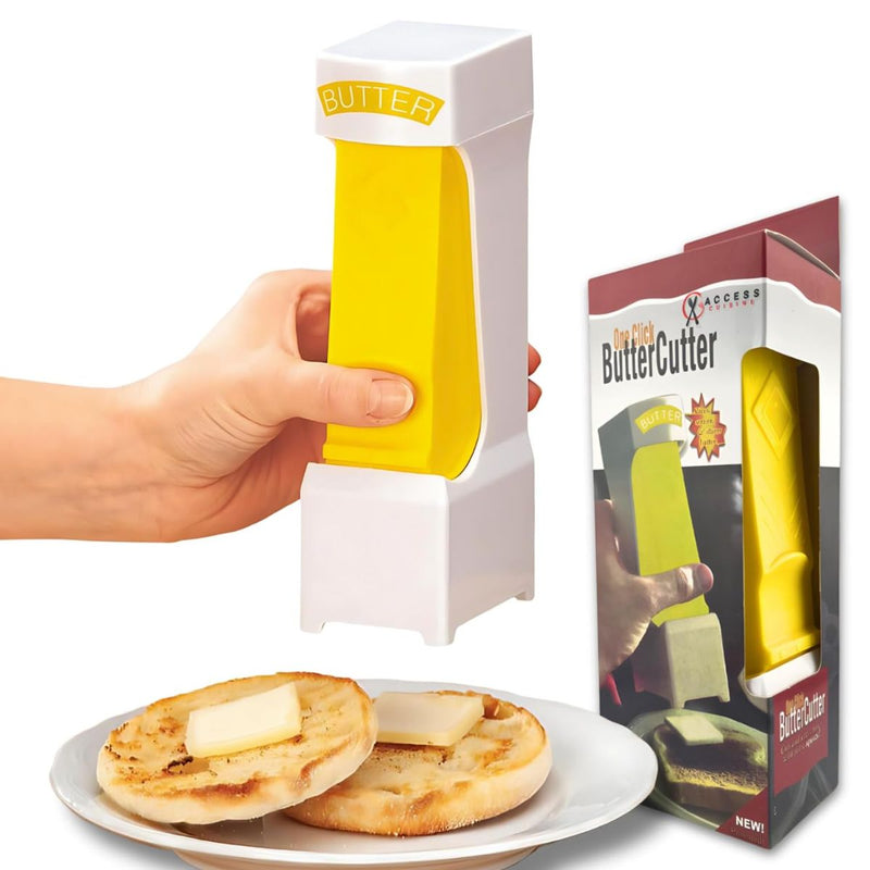 Dispensador de barra Mantequilla con Cortador. Rebanador de mantequilla en barra con un clic.