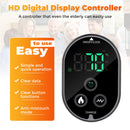 Masajeador Eléctrico 3 en 1 para Rodilla, Hombro y Codo Con Calor, Vibración y Pantalla Digital Recargable. Soporte para articulaciones. Alivia el dolor. Calentador de articulaciones