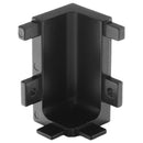 Conector de Esquina interna para Zócalo Modular. Color negro (Unidad). Aleación de Zinc. Conector esquinero de Ángulo Recto. perfil de aluminio cocinas
