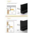 Escuadras De Esquina De 90º. perfil de aluminio cocinas (Pack de 4 piezas)