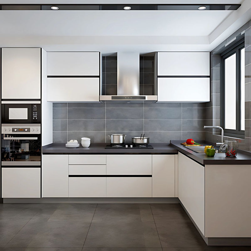 Perfil Superior Tipo Gola para Muebles Modulares cocina. (3 metros) Negro Mate para gabinetes sin tiradores. Ideal para cocina.