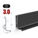 Perfil Inferior Tipo Gola para Muebles Modulares. (3 metros) Negro Mate para Gabinetes sin Tiradores. Ideal para cocina.