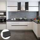 Perfil Inferior Tipo Gola para Muebles Modulares. (3 metros) Negro Mate para Gabinetes sin Tiradores. Ideal para cocina.