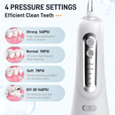 Irrigador Bucal Portátil de 4 Modos con Tanque de 330 ml y Boquillas Intercambiables. Limpieza profunda.