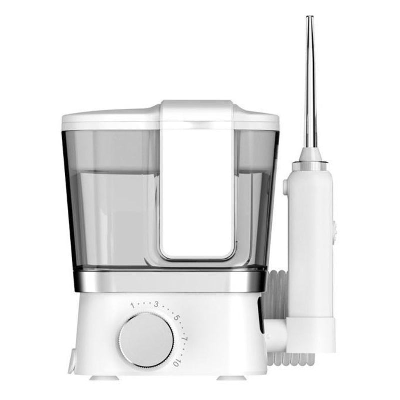 Irrigador Bucal Eléctrico con 10 Niveles de Presión y 6 Boquillas. Tanque de 600ml y Almacenamiento Higiénico.