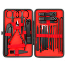 Estuche de Cuidado Personal. Set de Manicura y Pedicura (24 Piezas). Kit Profesional para Uñas, Rostro y Pies. Corta uñas