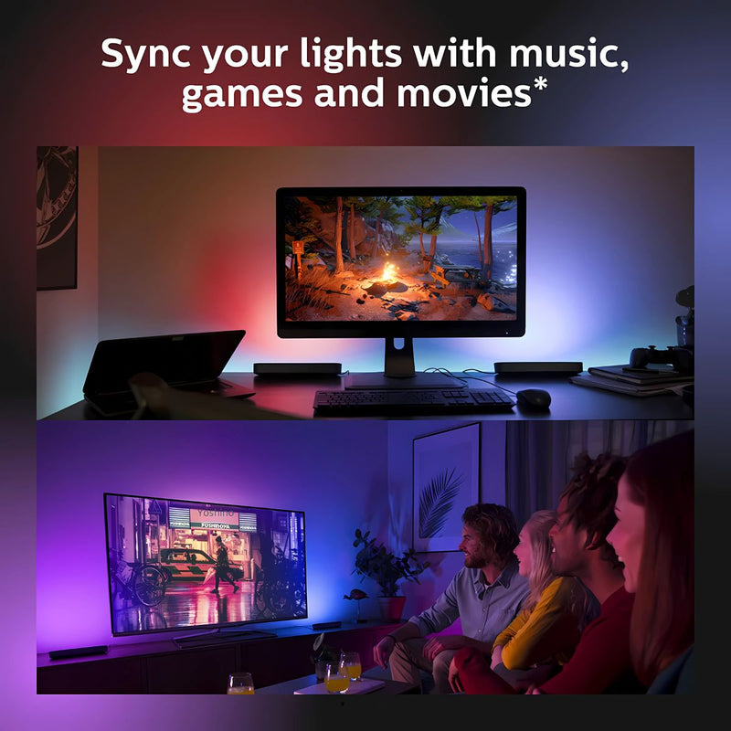 Barras LED RGB con Modo Música y Control Remoto (Pack de 2 unds). Luces LED de ambientación. Iluminación LED Decorativa.
